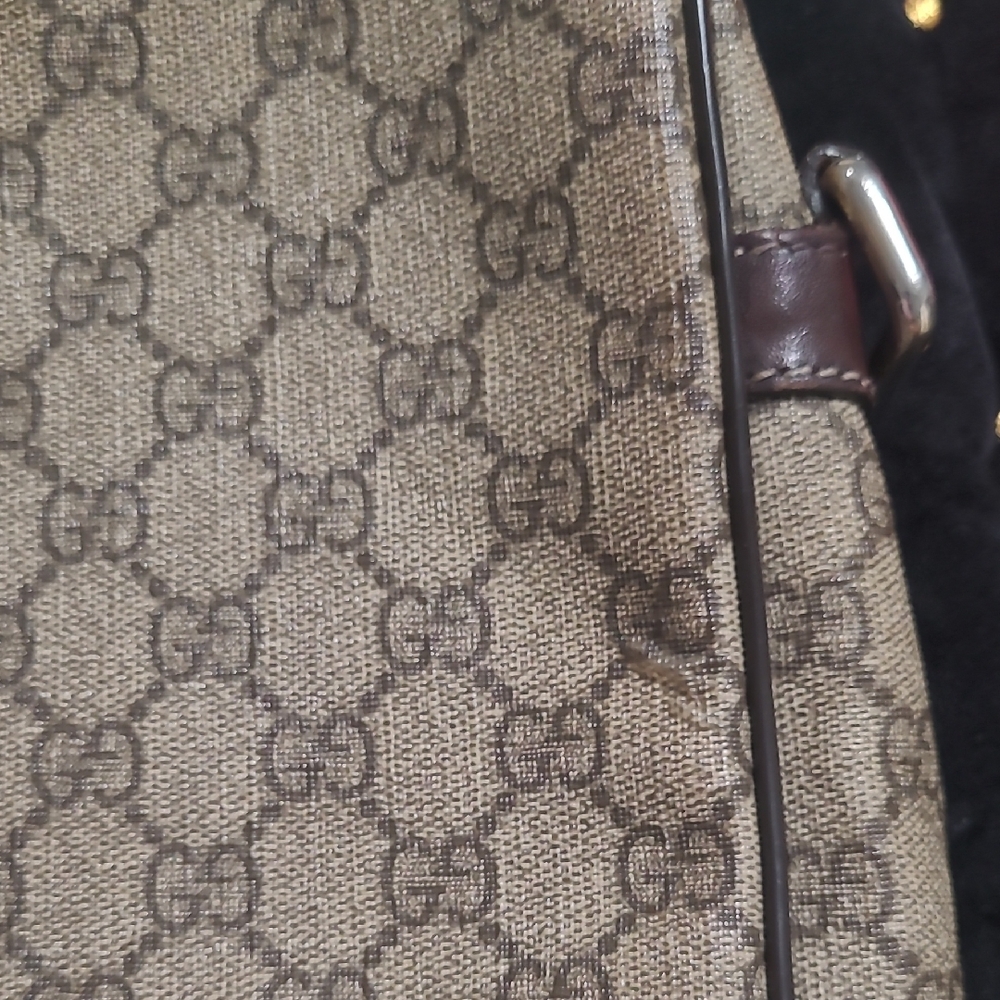 Gucci Brown Monogram Crossbody Bag - Picture 6 of 12